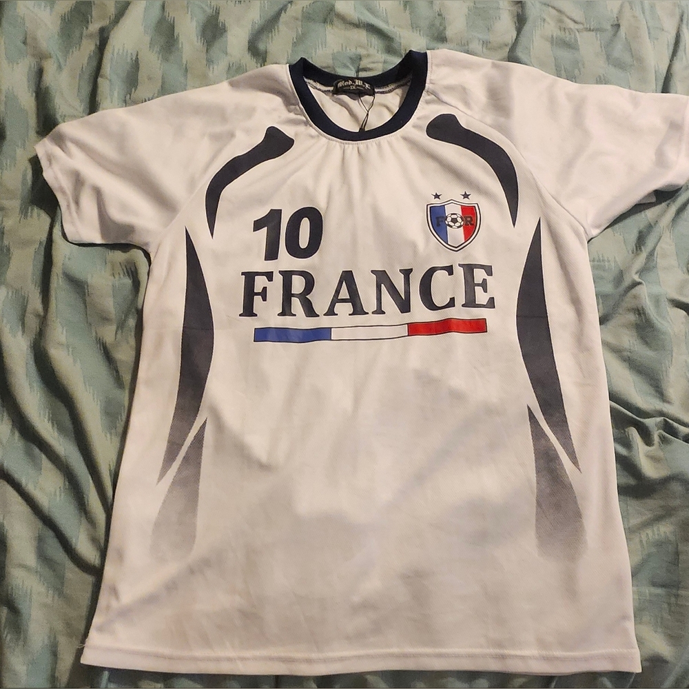 France White Soccer Team‎ Jersey Style #10 Men's Size 2XL.